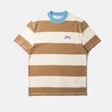 EDMMOND STUDIOS STRIPED TOP BROWN TSHIRT - BROWN