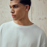 SEVA MONT WAFFLE 3/4 SLEEVE CREWNECK SHIRT - OFF WHITE