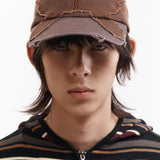 PAM BUTTERFLY TONAL BASEBALL CAP - BROWN