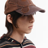 PAM BUTTERFLY TONAL BASEBALL CAP - BROWN
