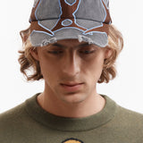 PAM OUTLINE LOGO CAP - WASHED BLACK