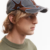 PAM OUTLINE LOGO CAP - WASHED BLACK