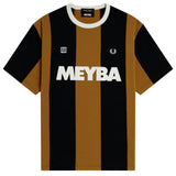 FRED PERRY + MEYBA CUT N SEW SS TSHIRT - DARK CARMEL / NAVY