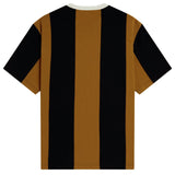 FRED PERRY + MEYBA CUT N SEW SS TSHIRT - DARK CARMEL / NAVY