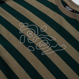 BUZZCUT JIGSAW STRIPED LS TSHIRT - GREEN / NAVY