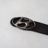 BUZZCUT BREAKER LEATHER BELT - BLACK