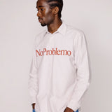 NO PROBLEMO LS STRIPED OXFORD SHIRT - RED