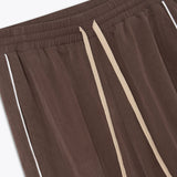 SEVA MONT RELAXED STRIPE TRACK PANT - BROWN