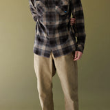 KAVU BUFFARONI FLANNEL PLAID SHIRT - MIDNIGHT DRIFT