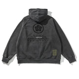 LIBERATURS HEAVYWEIGHT HOODED SWEAT - DISTRESSED GREY