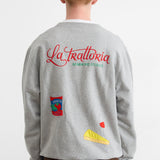 EDMMOND STUDIOS LA TRATTORIA SWEATSHIRT - GREY MELANGE