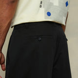 LOWF KYOTO BOX PLEAT SHORTS - BLACK