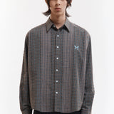 PAM HOLT LS SHIRT - DRAB CHECK