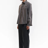PAM HOLT LS SHIRT - DRAB CHECK