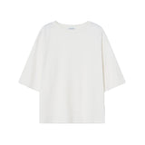 SEVA MONT WAFFLE 3/4 SLEEVE CREWNECK SHIRT - OFF WHITE