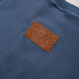 BUZZCUT LOCK UP CHAIN KNITTED CREW NECK SWEATER - BLUE