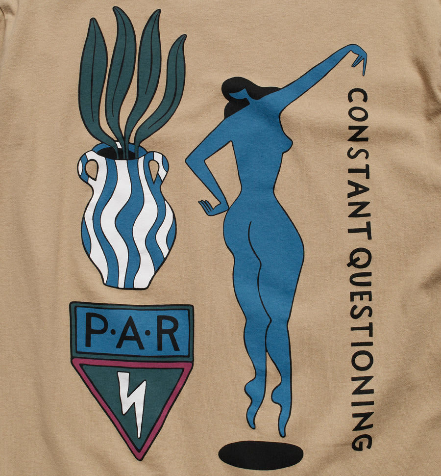 BY PARRA QUESTIONING SS TSHIRT - BEIGE