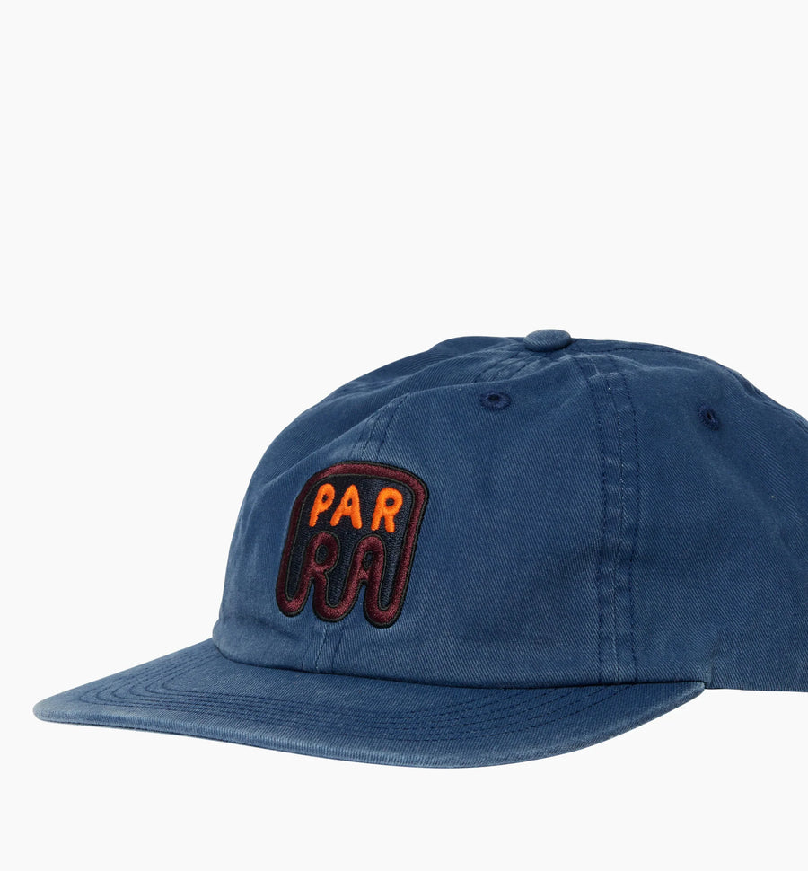 BY PARRA FAST FOOD LOGO 6 PANEL CAP - NAVY BLUE