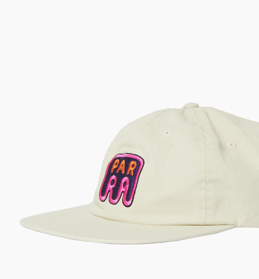 BY PARRA FAST FOOD LOGO 6 PANEL CAP - OFF WHITE