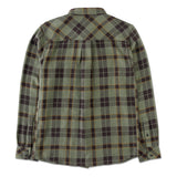 KAVU BIG JOE FLANNEL PLAID SHIRT - GREEN RAVINE