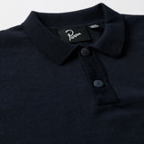 BY PARRA FLOWER BLOB KNITTED POLO PULLOVER - MIDNIGHT BLUE