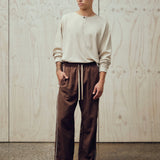 SEVA MONT WAFFLE HENLEY LS SHIRT - OATMEAL