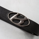 BUZZCUT BREAKER LEATHER BELT - BLACK