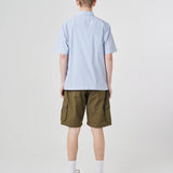 USKEES #6007 TASKER SS SHIRT - BLUE GOLD BLEND STRIPE