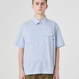 USKEES #6007 TASKER SS SHIRT - BLUE GOLD BLEND STRIPE