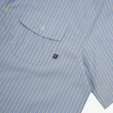 USKEES #6007 TASKER SS SHIRT - BLUE GOLD BLEND STRIPE