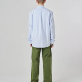 USKEES #6013 ADVANCED OXFORD LS SHIRT - BABY BLUE PINSTRIPE