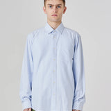 USKEES #6013 ADVANCED OXFORD LS SHIRT - BABY BLUE PINSTRIPE