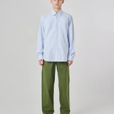 USKEES #6013 ADVANCED OXFORD LS SHIRT - BABY BLUE PINSTRIPE