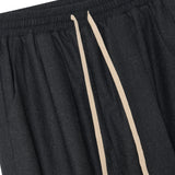 SEVA MONT WOOL RELAXED TAPERED PANT - BLACK