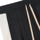 SEVA MONT RELAXED STRIPE SUIT PANT - BLACK / OFF WHITE