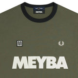 FRED PERRY + MEYBA RINGER SS TSHIRT - LAUREL WREATH GREEN