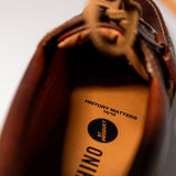 1ST PRODUCT + WILD RHINO PEAKED 3 EYE LUG MOC BOAT - COGNAC
