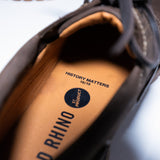1ST PRODUCT + WILD RHINO PEAKED 3 EYE LUG MOC BOAT - DARK BROWN