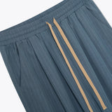 SEVA MONT PINSTRIPE BARREL LEG PANT - BLUE