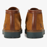 FRED PERRY KENNEY MID LOAFER SUEDE / LEATHER - DARK CARAMEL / CARRINGTON BRICK