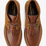 FRED PERRY KENNEY MID LOAFER SUEDE / LEATHER - DARK CARAMEL / CARRINGTON BRICK