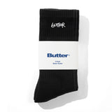 BUTTER 3 PACK BASIC SOCKS - BLACK
