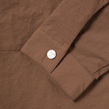 CANDICE AIR NYLON SHIRT JACKET - BROWN