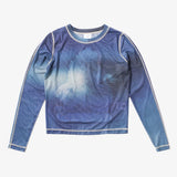 CANDICE MANE MESH TOP - BLUE