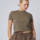 CANDICE RUCKERS BABY SS TSHIRT - OLIVE