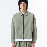 CANDICE AIR NYLON OVERSHIRT JACKET - SAGE
