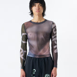 CANDICE TRANSIENT MESH TOP - MULTI