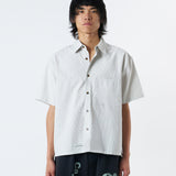 CANDICE ENTREE OXFORD STRIPE SS SHIRT - GREEN