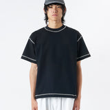 CANDICE CONTRAST SS TSHIRT - BLACK