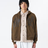 CANDICE RAZOR ZIP UP HOODIE - BROWN